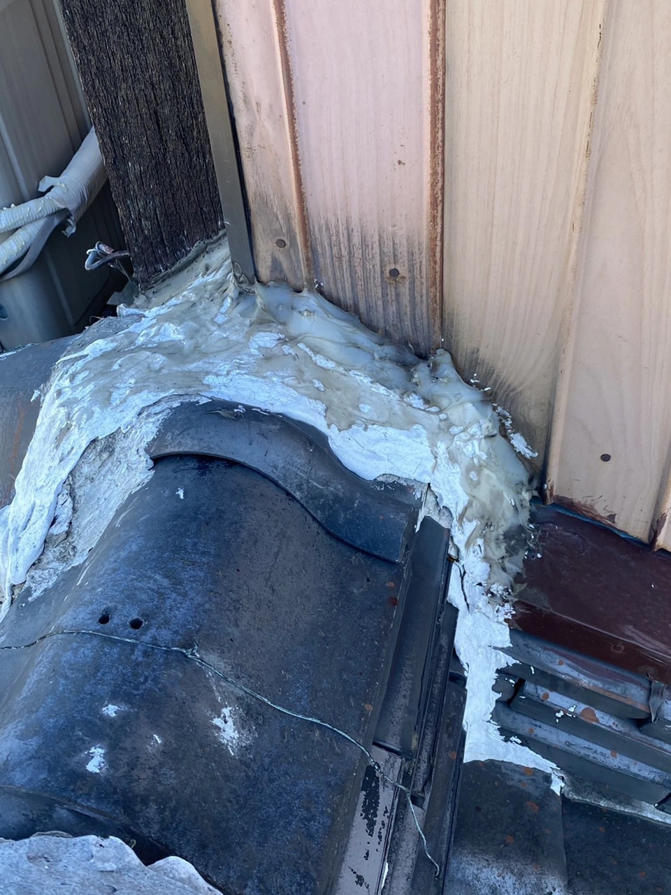 漆喰工事の施工前写真