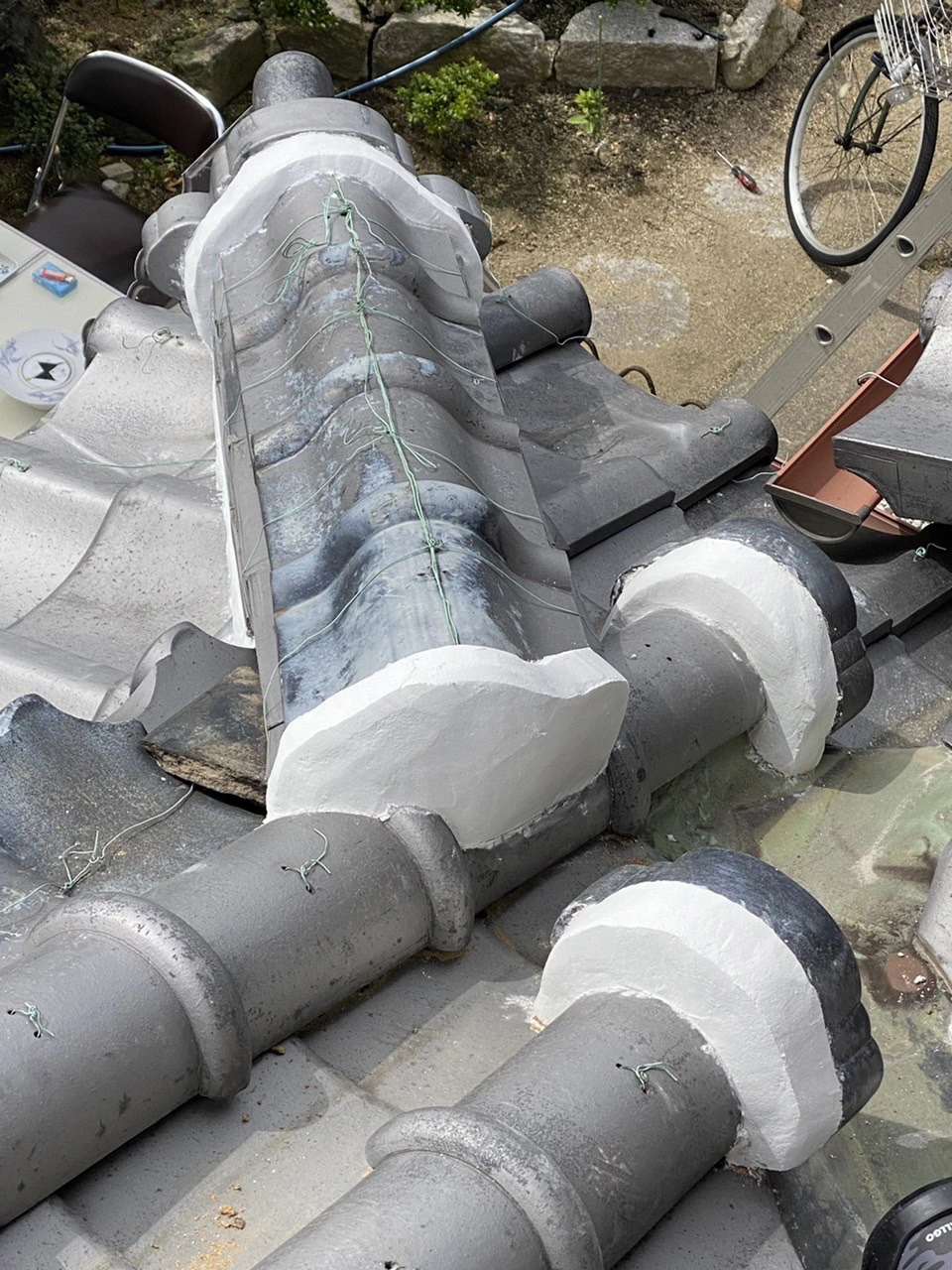 屋根の漆喰工事